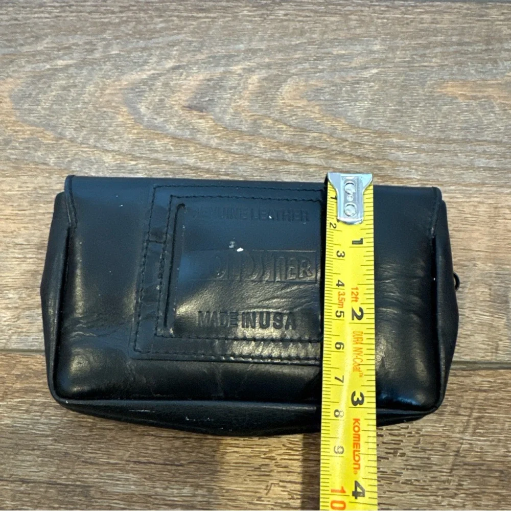 Genuine Leather Holdster Belt Wallet With Multiple Compartments